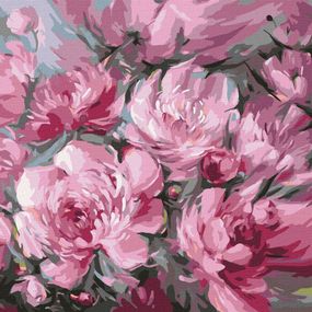 Картина по номерам "Пышный букет" KHO3253 40х40 см