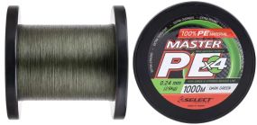 Шнур Select Master PE 1000m (темн.-зел.) 0.24 мм 29кг