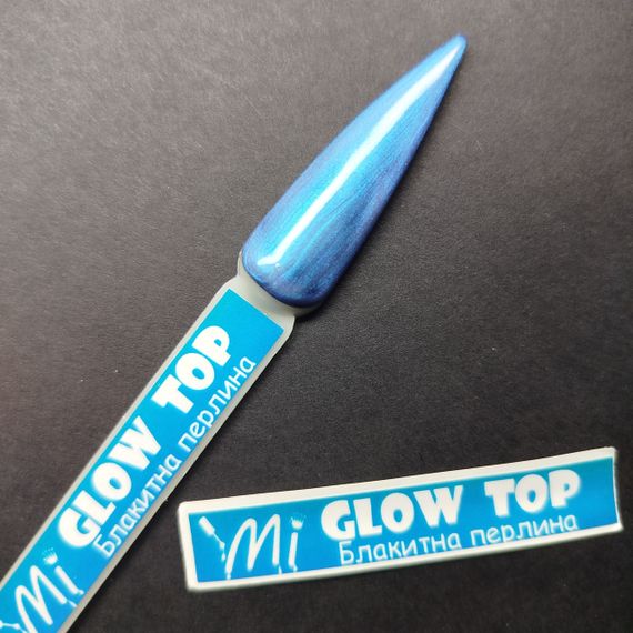 Наліпка на тіпсу (палітру) для топу Mi Glow Top Блакитна Перлина (9 x 55 мм)