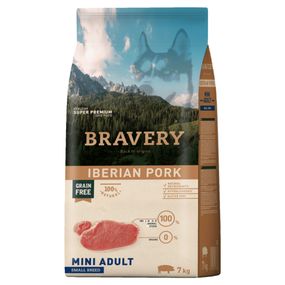 Корм Bravery Mini Adult Iberian Pork сухий зі свининою для дорослих собак малих порід 7 кг
