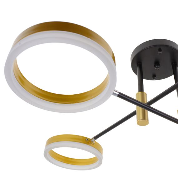 Светильник потолочный подвесной BR-01 630C/4 LED 48W WW+NW+CW BK/G | Зображення 1