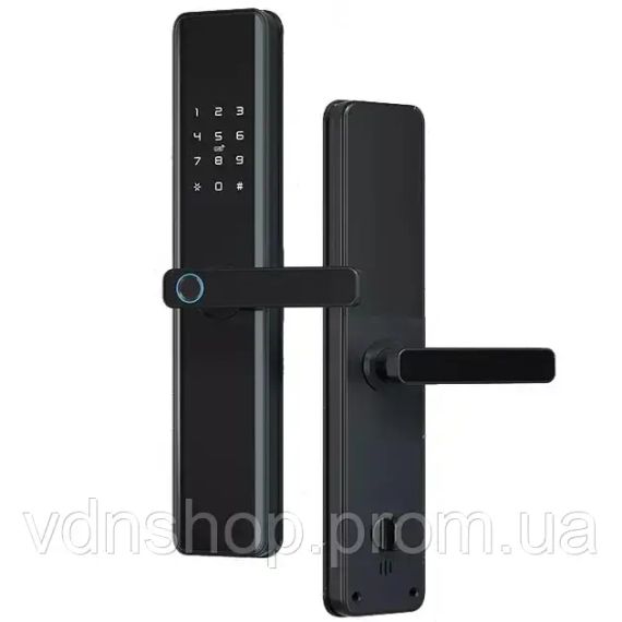 Дверний сенсорний замок з відбитком пальця,розумна біометрична дверна ручка, 4 способи відкриття | Зображення 1