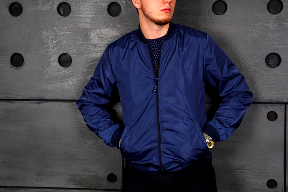 Бомбер Вовк синий S | Зображення 1