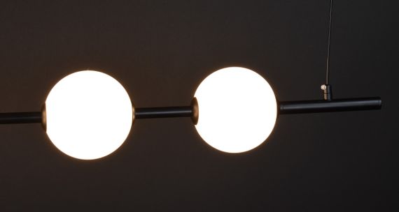 Люстра світлодіодна підвісна LED світильник для квартири на стелю лед 27866 Чорний 25-120х12х105 см. | Зображення 4