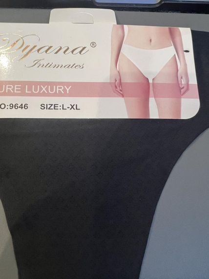 Труси - стрінги, що дихають Dyana, з бавовняною ластівкою, колір чорний, розмір L/XL | Зображення 1