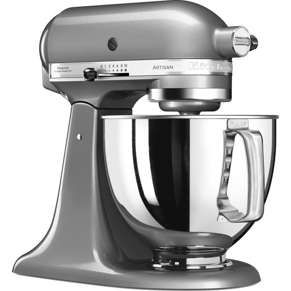 Миксер планетарный KitchenAid 5KSM125ECU 300 Вт 4,8 л серебристый | Зображення 1