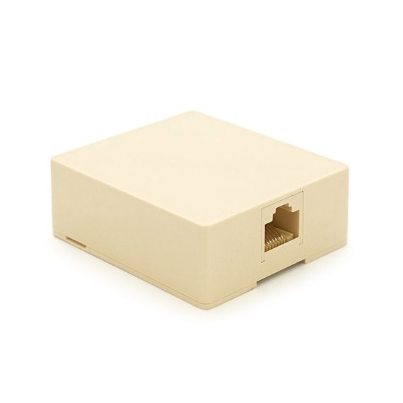 Розетка Ritar UTP 8P8C RJ45 1 порт Cat-3,бежевая накладная на липучке