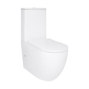Унитаз напольный Qtap Robin New Ultra Quiet безободковый с сиденьем Soft-close WHITE QT13226083AW