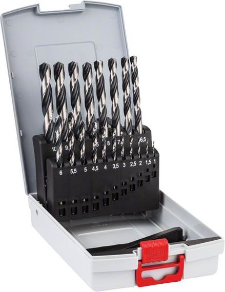 Сверла по металлу Bosch HSS PointTeQ набор 19шт, 1,1.5,2,2.5,3,3.5,4,4.5,5,5.5,6,6.5,7,7.5,8,8.5,9,9.5,10 (2.608.577.351)