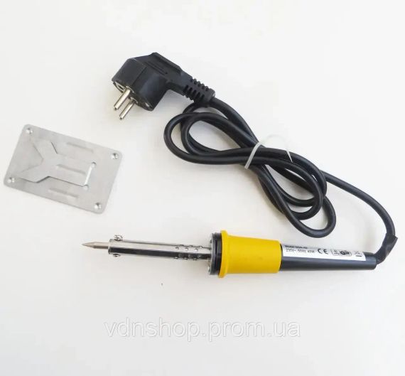 Паяльник электрический для соединения металлических деталей, 40 Вт, желтый