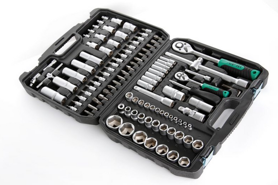 Набір насадок 90T 1/4"; 1/2" CrV 108 шт. СИЛА