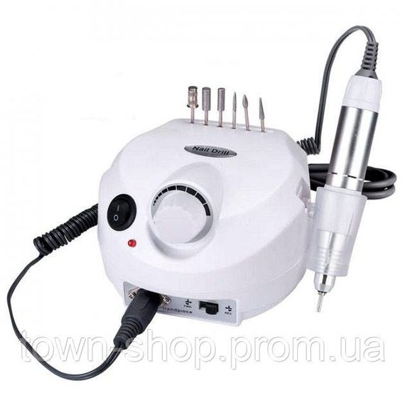 Фрезер для маникюра и педикюра Drill Pro Nail Drill, 30000 об/мин, фрезер для ногтей. Цвет: белый | Зображення 7