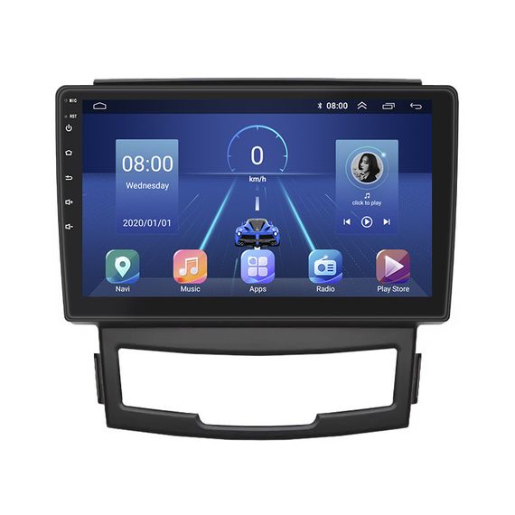 Штатная магнитола Lesko для SsangYong Korando III 2010-2013 экран 9" 2/32Gb 4G Wi-Fi GPS Top
