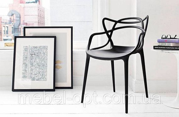 Стілець Masters Chair, чорний пластик PP, дизайн Philippe Starck