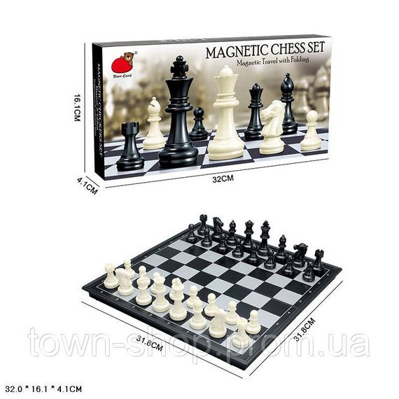 Настольная игра "Магнитные шахматы" 2410-B доска 31,8х31,8 см | Зображення 1