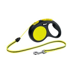 Рулетка Flexi Neon S, трос 5 м, черный