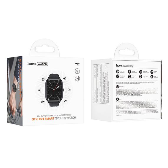 Смарт-годинник Hoco Smart Watch Y27 Smart sports watch (call version) Black | Зображення 4