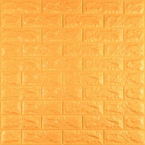 3D панель самоклеюча 700х770х7мм цегла Золотий (011-7) SW-00000052