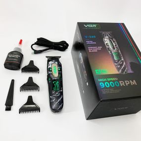 Моющаяся машинка для стрижки VGR V-260, Перезаряжаемый набор для стрижки волос Триммер висков KM-79