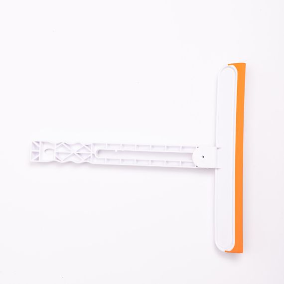 Скребок для миття скла складний з абразивною губкою та гумовим лезом для вікон дзеркал душу Помаранчевий HP-35015-27O | Зображення 3