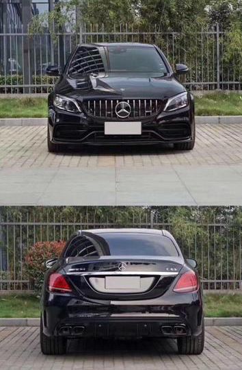 Комплект обвісів з повним заднім бампером (C63 AMG 2014-2017) для Mercedes C-сlass W205 рр | Зображення 6