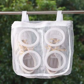 Сітчастий мішок з ручкою для прання взуття (28 х 25 х 8 см) / Сумка для пральної машини / Чохол для делікатного прання