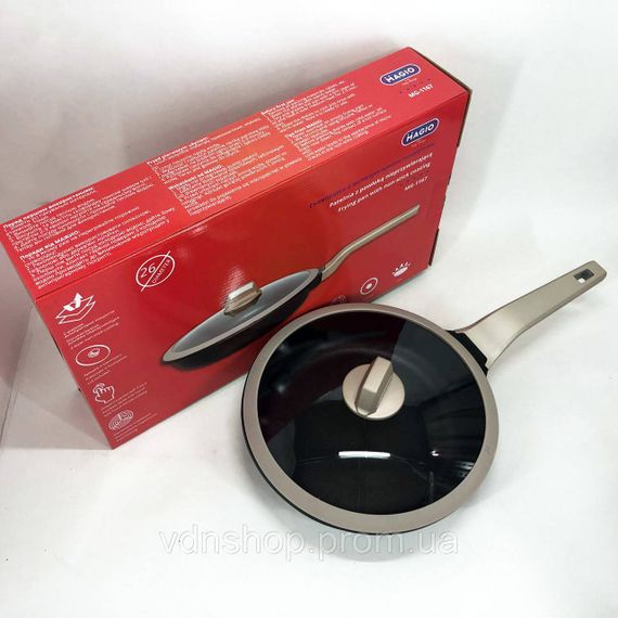 Качественная сковорода для жарки Magio, Практичная сковородка, Сковорода для готовки на индукции UL-56 | Зображення 1