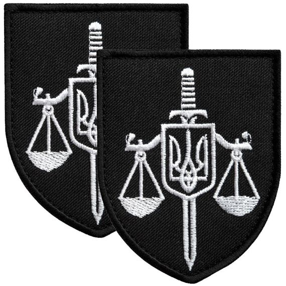 Шеврон IDEIA 88027 Україна 6*8  Габардин Чорний