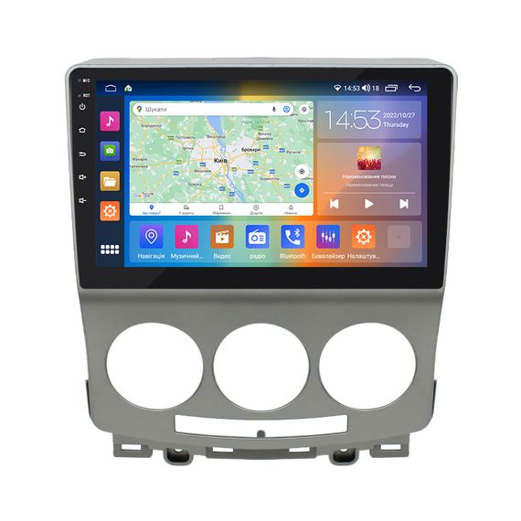 Штатна магнітола 9" Lesko для Mazda 5 I (CR) Рестайлинг 2007-2010 2/32Gb CarPlay 4G Wi-Fi GPS Prime Мазда