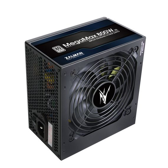 Блок питания Zalman Megamax (800W) 83% 80+ White 120мм 1xMB 24pin(20+4) 2xCPU (8pin+(4+4)pin) 4xMolex 8xSATA 4xPCIe 8pin(6+2) ZM800-TXII | Зображення 2