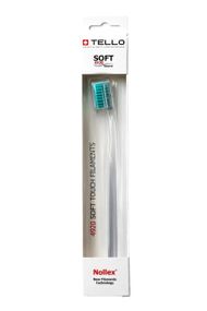 Зубна щітка Tello 4920 Soft White, d 0.12mm, зелений