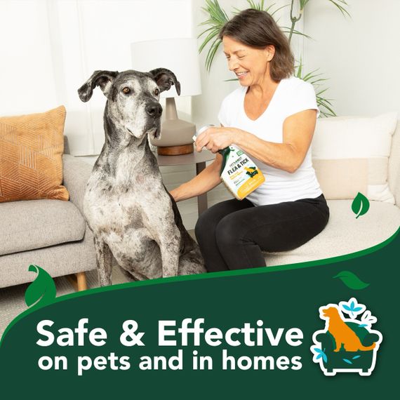 Спрей від бліх і кліщів для собак і вдома Vet's Best Flea & Tick Home Spray For Dogs Cottonspice, 946 мл | Зображення 6