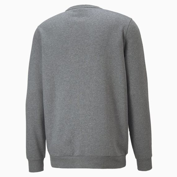 Толстовка мужская Puma Power Logo Crew Neck Sweatshirt​​​​​​ 849791 03 (серый, хлопок, флис, спортивная, пума) | Зображення 1