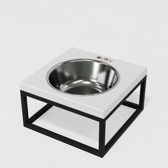 Миска на подставке для кошек и средних собак Hollky Base Solo M (1 × 0,8 л) Solo M-212110-BLWH | Зображення 3