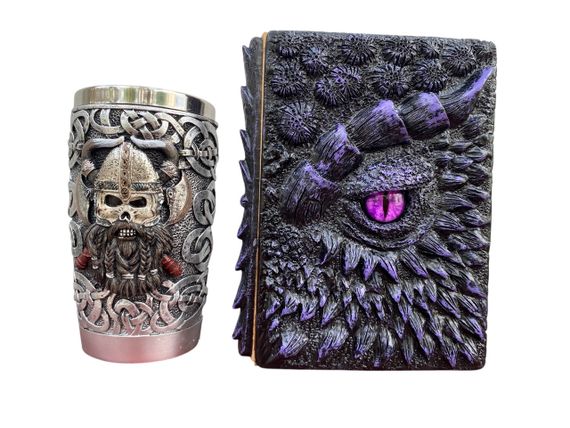 Подарунковий набір Стакан 3D Вікінг Лицар і Блокнот 3D «Око Ілюзій»