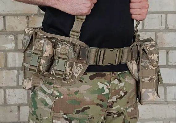 Розвантажувальний пояс тактичний (РПС) з комплектом підсумків (5 шт) Palianytsia Advanced піксель ЗСУ MM-14 | Зображення 3