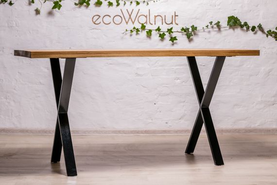 Лакований стіл EcoWalnut із прямокутними краями M (дуб) | Зображення 1