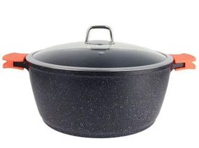 Кастрюля Bohmann BH 7350-22 MRB 22 см 3л двойное дно мраморное покрытие