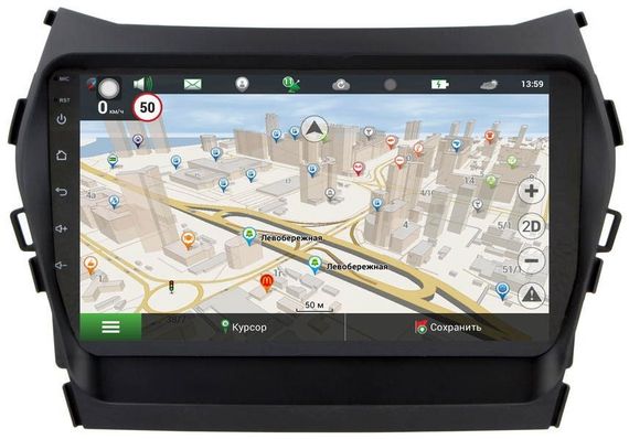 Автомагнітола штатна Hyundai Santa Fe 2012-2014 / ix45 2013-2017 з 9 дюймовим екраном та Android 10.1, 4 ГБ оперативної та 32 ГБ вбудованої пам'яті, XPRO (MER-14149_6215) | Зображення 5