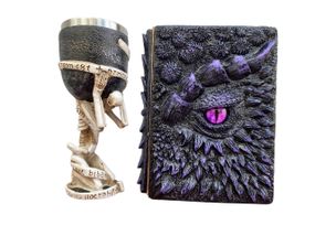 Подарунковий набір Келих 3D Скелет на Колені та Блокнот 3D «Око Ілюзій»