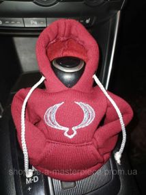 Чехол кофта Худи аксессуар на КПП Car Hoodie SsangYong санг йонг бордовый подарок автомобилисту 10070
