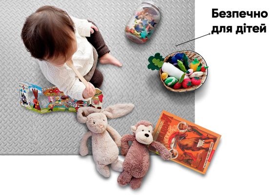 Мат-пазл EasyFit SwallowTail EVA 120х60х1 см татамі ластівчин хвіст Сірий (EF-1950-30-GY) | Зображення 5