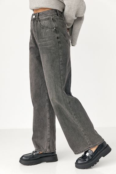 Прямі жіночі джинси Straight - чорний цвет, S (є розміри) | Зображення 4