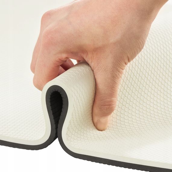 Килимок (мат) спортивний 4FIZJO TPE 180 x 60 x 0.6 см для йоги та фітнесу Grey/Black (P-5907739317100) | Зображення 3