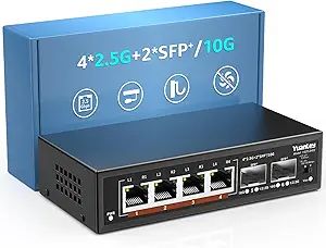 Yuanley YS25-0402 6-портовий Ethernet-комутатор 100/1000/2500M для настільних ПК