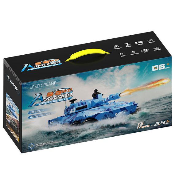 Бронетранспортер-амфібія на радіокеруванні SCHE Y1802 Blue — міць та прохідність на суші й воді | Зображення 2