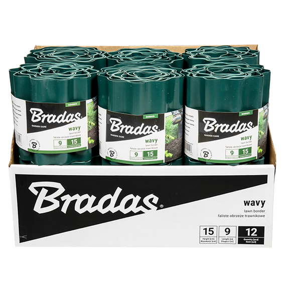 Бордюр хвилястий газонний Bradas 9 м х 20 см зелений OBFG  0920 | Зображення 1