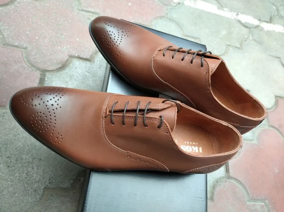 Стильні та зручні туфлі броги рудого кольору Ikos 43 розмір | Зображення 5