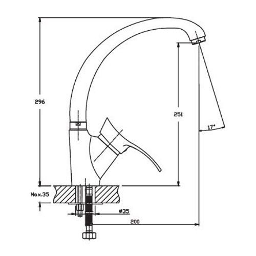 Змішувач для кухні HAIBA ERIS 011 (HB0102) | Зображення 1