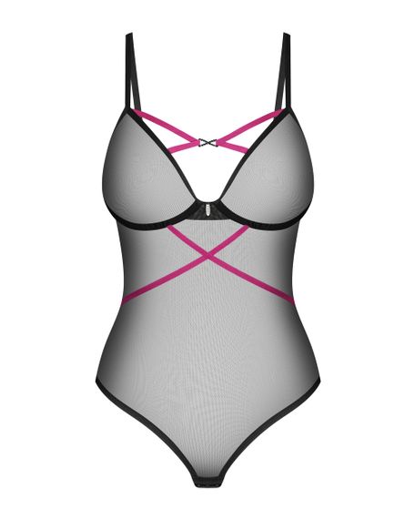 Прозоре боді Obsessive Novenes Чорне XS/S | Зображення 3